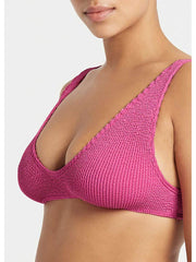 Bond-eye Scout Crop Top In Fuchsia Shimmer, view 4, click to see full size