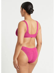 Bond-eye Scout Crop Top In Fuchsia Shimmer, view 2, click to see full size
