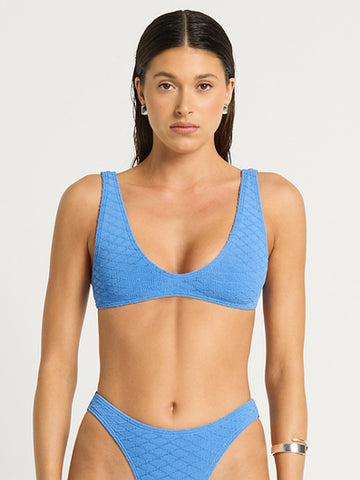 Bond-eye Scout Crop in French Blue Diamond