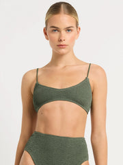 Bond-eye Selena Crop in Khaki, view 1, click to see full size