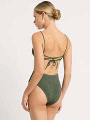 Bond-eye Selena Crop in Khaki, view 2, click to see full size