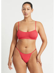 Bond-eye Eco Strap Saint Crop In Guava, view 3, click to see full size