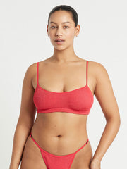 Bond-eye Eco Strap Saint Crop In Guava, view 1, click to see full size