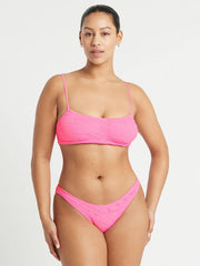 Bond-eye Tiger Saint Crop Top in Pink Tiger, view 3, click to see full size