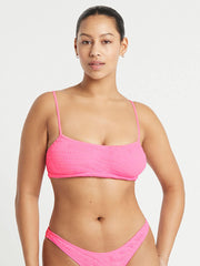 Bond-eye Tiger Saint Crop Top in Pink Tiger, view 1, click to see full size