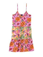Echo Lanai Slip Dress In Hibiscus, view 1, click to see full size