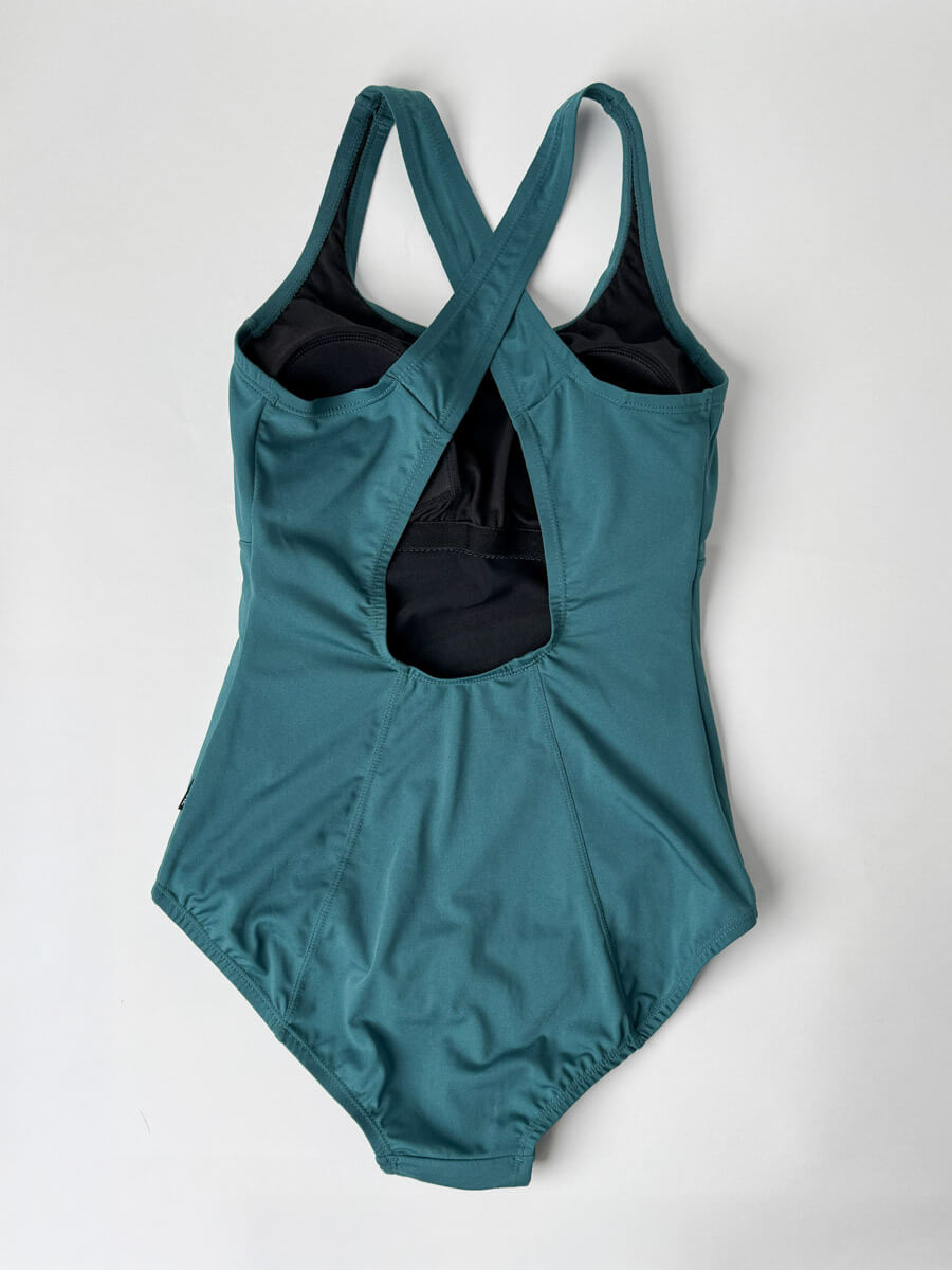 Crossover Back One Piece In Spruce