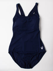 Finz Crossover Back One Piece in Navy, view 1, click to see full size