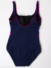 Finz Gradient Splice One Piece in Navy/Purple, view 2, click to see full size