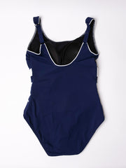 Finz Gradient Splice One Piece In Navy/White, view 2, click to see full size