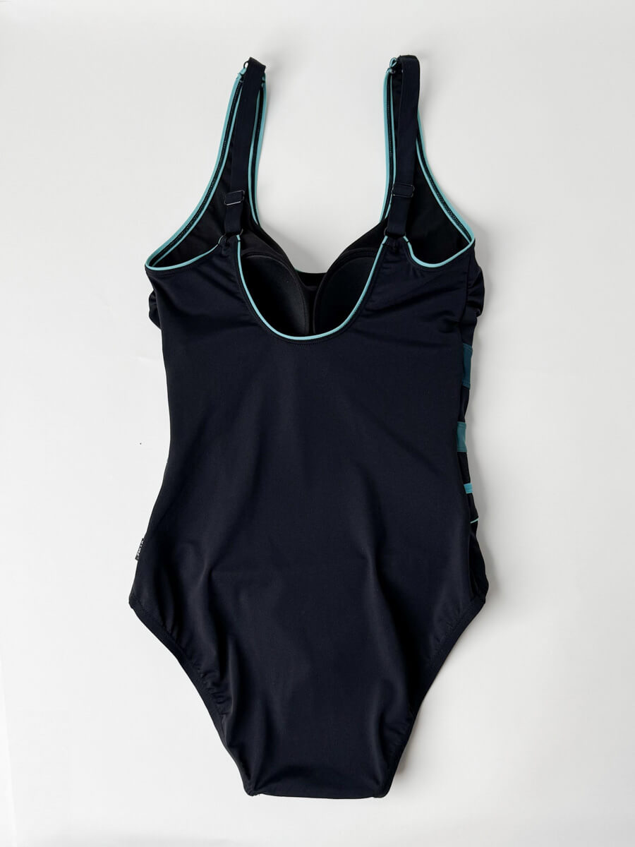 Lady Gradient Splice One Piece In Black/Spruce