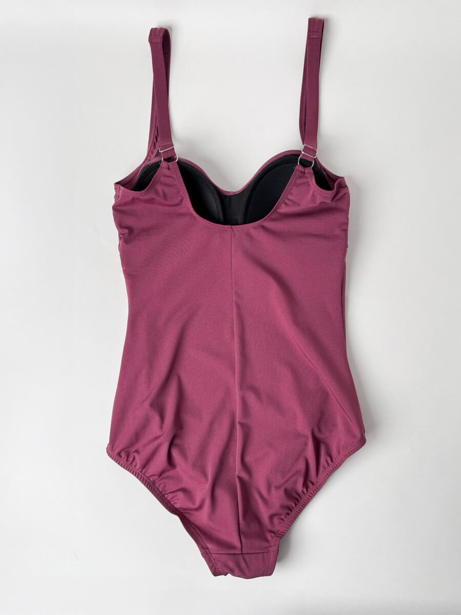 One Piece Twist Front In Raspberry
