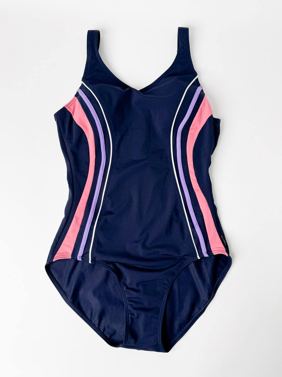 Princess Splice One Piece In Navy/Pink
