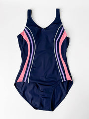 Princess Splice One Piece In Navy/Pink, view 1, click to see full size