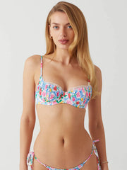Frankies Bikinis Dean Underwire Top in Painted Petals, view 1, click to see full size