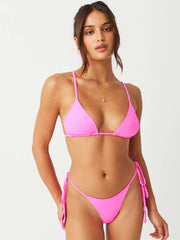Frankies Bikinis Lumia Top in Watermelon, view 3, click to see full size