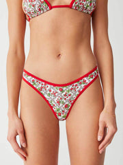 Frankies Bikinis Dove Bottom in Berry In Love, view 1, click to see full size