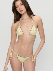 Frankies Bikinis Mackenzie Satin Bottom in Honey Bug, view 4, click to see full size