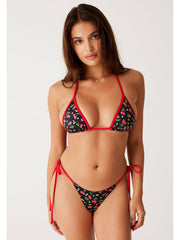 Frankies Bikinis Divine Bottom in Cherry Hearts, view 3, click to see full size