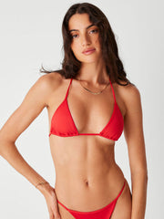Frankies Bikinis Zeus Triangle Top in Anderson Red, view 1, click to see full size