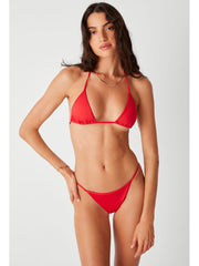 Frankies Bikinis Zeus Triangle Top in Anderson Red, view 4, click to see full size