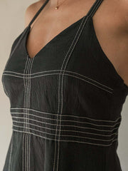 Handloom Eva Maxi Dress In Black, view 4, click to see full size