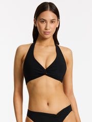 Jets Jetset D/DD Twist Front Top in Black, view 1, click to see full size