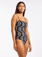 Jets Harmony Minimal Tank One Piece In Black, view 3, click to see full size