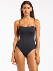 Jets Minimal Tank One Piece In Black, view 1, click to see full size
