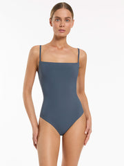 Jets Jetset Minimal Tank One Piece In Steel Blue, view 1, click to see full size