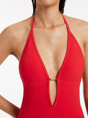 Jets Jetset Plunge One Piece In Cherry, view 4, click to see full size