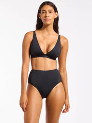 Jets High Waist Pant In Black, view 3, click to see full size