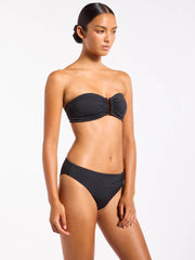 Jets U-Trim Bandeau Top In Black, view 3, click to see full size