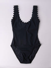 Karla Colletto Inés Round Neck Silent Underwire Tank in Black, view 1, click to see full size