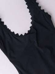 Karla Colletto Inés Round Neck Silent Underwire Tank in Black, view 3, click to see full size