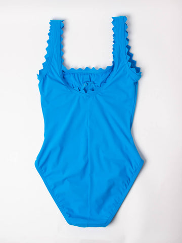 Karla Colletto Inés Round Neck Silent Underwire Tank In Turquoise