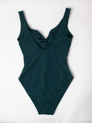 Karla Colletto One Piece Underwire Knot Twist In Spruce, view 2, click to see full size