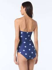 Kate Spade Bandeau One Piece in North Sea, view 2, click to see full size