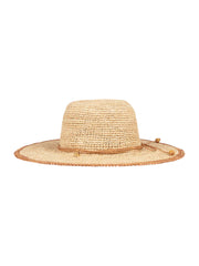 Kelis Wide Brim Hat in Tea, view 2, click to see full size