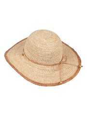 Kelis Wide Brim Hat in Tea, view 3, click to see full size