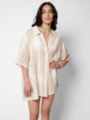 Amalfi Big Shirt in Sand, view 3, click to see full size