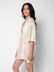 Amalfi Big Shirt in Sand, view 4, click to see full size