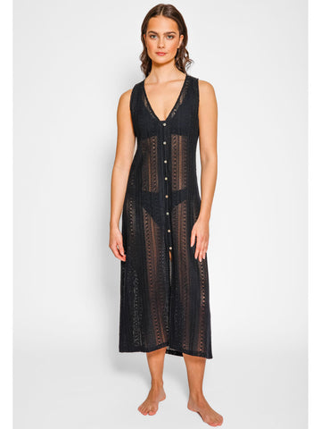 Amalfi Midi Dress in Black