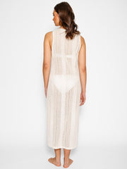 Amalfi Midi Dress in Sand, view 2, click to see full size