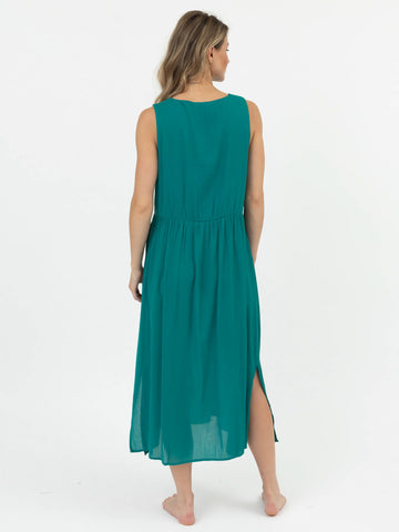 Miami Midi Cutout Dress in Teal