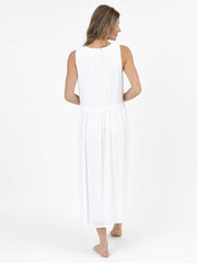 Koy Resort Miami Midi Cutout Dress in White, view 2, click to see full size