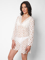 Monaco Tunic in White, view 3, click to see full size