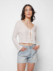 Tofino Long Sleeve Top in White, view 1, click to see full size