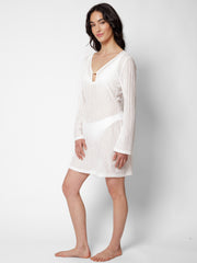 Tofino Tunic in White, view 3, click to see full size