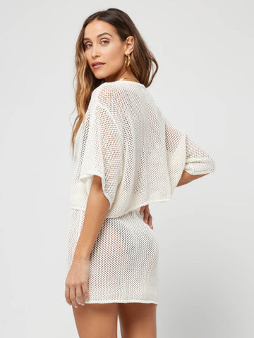 L*Space Coast is Clear Crochet Top in Cream
